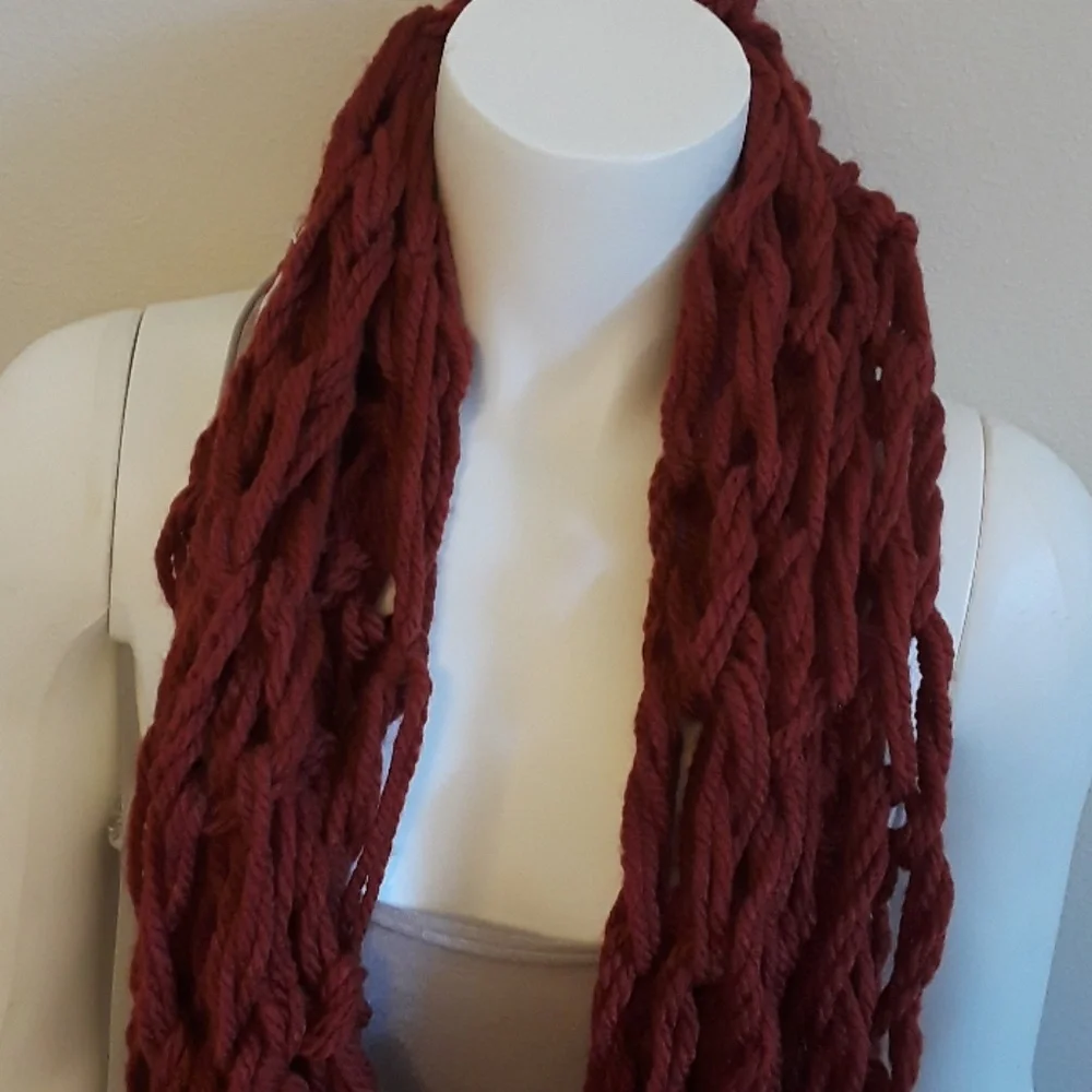 handmade Knit infinity scarf